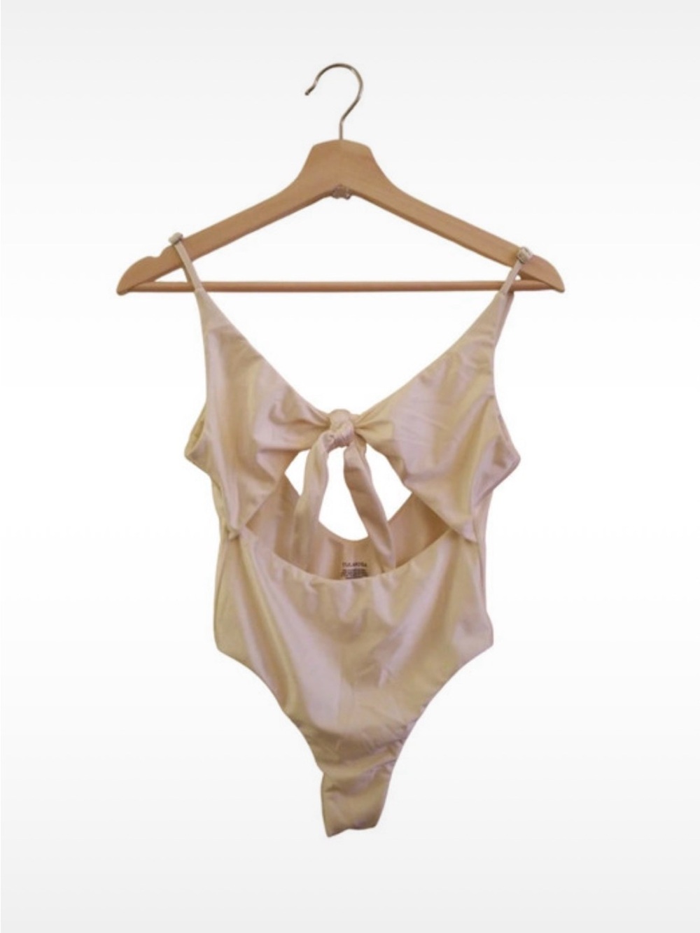 Tularosa XS Champagne Disco OnePiece Galactic Space Odyssey Front Knot Swimsuit